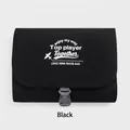 Large capacity hanging travel toiletry bag in black for business and personal trips - Black