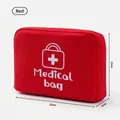 Borsa medica portatile rossa professionale per pronto soccorso, misura 22x15x6 cm - Rosso