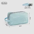 Sky blue large capacity sports gym bag with adjustable strap and 34x20x20cm dimensions - Blue