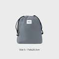 Small elephant grey waterproof drawstring travel storage pouch for phone and accessories - S / Dark Gray