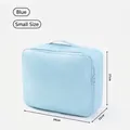 Compact blue waterproof travel packing cube for clothing and luggage organization - S / Blue