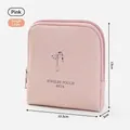 Portable pink single-layer jewelry pouch for jewelry storage, size 12.5x13x3cm - Single Layer / Pink