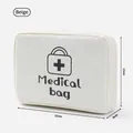 Borsa medica portatile in tessuto beige con dimensioni del prodotto - Bianco avorio
