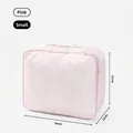 Small pink waterproof travel clothing storage bag for luggage organization - Heart Diamond Quilted / S / Pink