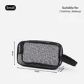 Borsa da bagno e trucco in rete nera, piccola borsa portaoggetti portatile viaggio - 27x16x9.5cm / Taglia M