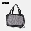 Grande borsa da toilette in rete nera con manici per viaggio e bagno 30x11x20cm - 30x20x11cm / Taglia L