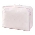 Pink quilted waterproof travel storage bag for clothes and underwear organization - Heart Diamond Quilted / L / Pink