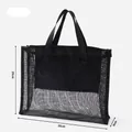Borsa tote extra large in rete nera per viaggi mare e articoli da toeletta con misure - 35x29x9cm / Extra grande