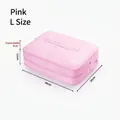 Large pink waterproof travel compression bag for efficient luggage clothes organization - L / Pink