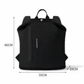 Professional waterproof black sports backpack for swimming and gym, size 40x35x18cm - Black