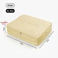 Khaki expandable travel storage bag for suitcase clothes compression packing cube XL size - XL / Khaki
