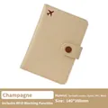 Elegante champagnerfarbene PU-Leder RFID-Reisepasshülle mit sicherem Druckknopf - Champagner