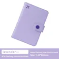 Lavendelvioletter Reisepasshalter aus PU-Leder mit RFID-Schutz und Druckknopf - Flieder