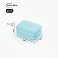 Light blue S-size expandable compression travel organizer bag 30x20cm luggage packing cube - S / Aqua