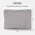 Large gray mesh travel storage bag for toiletries and cosmetics, 26x19cm dimension - L / Gray