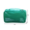 Groene reisorganizer tas voor ondergoed en bh's met 27cm afmetingen en indicaties. - Basis stijl / 27x11.5x15cm / Groen