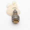 Vintage tibetische Silber und Gold Hohlkürbis Perle für Schmuckherstellung 23.3x13mm - Flaschenkürbis Stil (GF-368 1)
