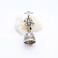 Vintage Tibet Silber Glocke Anhänger mit Vajra Stößel für DIY Schmuck 35x14mm Größe - Buddhistische Glocke Stil (GF-368 2)