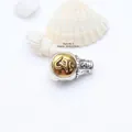 Tibetische Silber Mantra Guru Perle mit Goldfinish für Vintage DIY Schmuck - Sanskrit Perle Stil (GF-368 5)