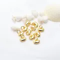 Detailansicht der 18K vergoldeten Glückswolken-Anhänger für DIY-Schmuckherstellung - Glückswolkenbarren (A-122) / 5 Stück Set / 18K-Gold