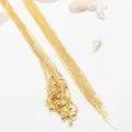 Detailansicht von 14K goldgefüllten verstellbaren O-Ketten für DIY-Schmuckzubehör - Karabinerverschluss O-Kette (A-121) / 10 Stück/Packung (45cm) / Gold
