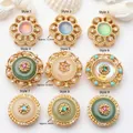 Nueve estilos de cuentas de oro antiguo para pulseras DIY con gemas - Modelo 1 (GF-187)