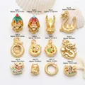 Ancient gold style dragon pendants for bracelet weaving, various designs and sizes - Style 1 (GF-280) / Approx. 17.2x11.5mm