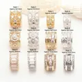 Collection of 14K gold and silver spacer beads with zirconia for jewelry making - Style 1(GF-509)