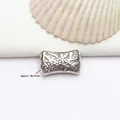 Perle d'espacement vintage en alliage d'argent tibétain, forme oreiller 18x12mm - Style 5 - Entretoise Oreiller (GF-418) / Paquet de 5 Pièces