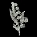 Detailed white lily of the valley lace embroidery patch for delicate DIY sewing crafts - 2# (White Lily of the Valley)