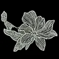 Detailed view of white hollow lace embroidery flower patch for DIY clothing sewing - 7# (White Dreamcatcher Flower)