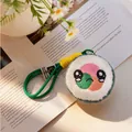 Adorable cartoon sushi roll plush keychain pendant for bags with embroidery detail - Aggrieved Expression / 10cm