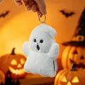 Portachiavi fantasma in peluche bianco di Halloween con ricamo viso per borse. - 15cm / Stile Fantasma 3