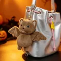 Simpatico portachiavi in peluche a forma di pipistrello marrone per borsa Halloween - 15cm / Pipistrello Marrone