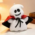 Halloween plush ghost doll variant with red cape and soft white texture for gifts - 14cm / Cloaked Ghost (Wave Bottom-Smirking)