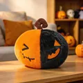 Peluche de calabaza de Halloween bicolor naranja y negro con detalle de cara bordada - Calabaza / 18cm