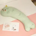 Traversin peluche dessin animé vert clair long pour tête de lit ou support de jambe confortable - Fil de 80cm / Vert