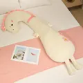 Coussin de corps long en velours doudou en forme de cheval courbé pour dormir. - 1,3m (1,55KG avec Doublure) / Beige