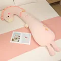 Oreiller de corps cheval rose incurvé en velours doudou pour dormir sur le côté. - 1,3m (1,55KG avec Doublure) / Rose