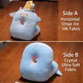 Almohada de siesta de oveja con seda de hielo de doble cara y felpa suave - 25x30cm / Almohada de Siesta Azul