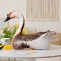 Realistic 3D printed swan plush pillow creative stuffed animal toy for home decor - Goose