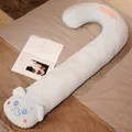 Oreiller de corps courbé en J bleu clair avec tissu peluche à bulles et imprimé HAPPY - 80cm / Éléphant Bleu