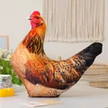 Realistic hen plush toy with lifelike feather print, soft decorative cushion for home - Hen