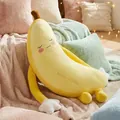 Soft large yellow banana shaped plush long bolster pillow for side sleeping comfort - Banana Style / 90cm / Yellow