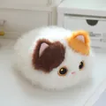 Adorable fluffy calico cat plush doll stress-relief toy for cute desktop decoration - Calico Cat Style / 20cm