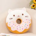 Simpatico cuscino in peluche a forma di ciambella per gatti per divano e sedia ufficio - Gatto Bianco / 42 cm