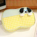 Almohada viscoelástica de cachorro lindo soporte cervical patrón de cuadros amarillos - 55cm / Amarillo