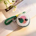 Cute plush sushi roll kimbap keychain with grumpy expression for creative bag charms - Sad Expression / 10cm