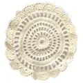 Handmade vintage crochet lace coaster with circular floral hollow pattern - Style 3 / 12cm