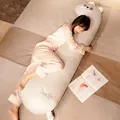 Traversin long en forme de cochon en velours doux pour dormir sur le côté en tout confort - Husky Minky Glacé (Sans Doublure) / 80cm